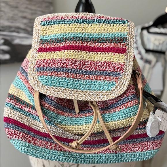 NWT The Sak Sayulita Crochet Backpack - Picture 5 of 9